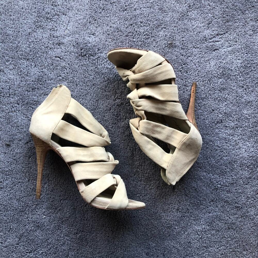 Elizabeth and James suede cris cross heels